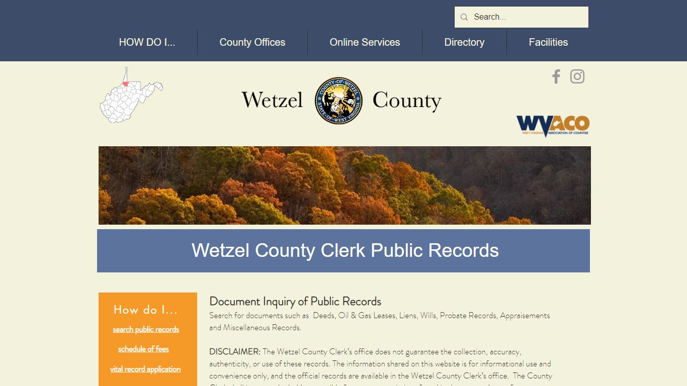 County Clerk Public Records | Wetzel County, WV