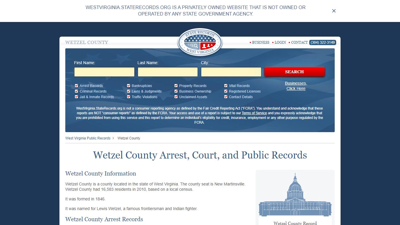 Wetzel County Arrest, Court, and Public Records